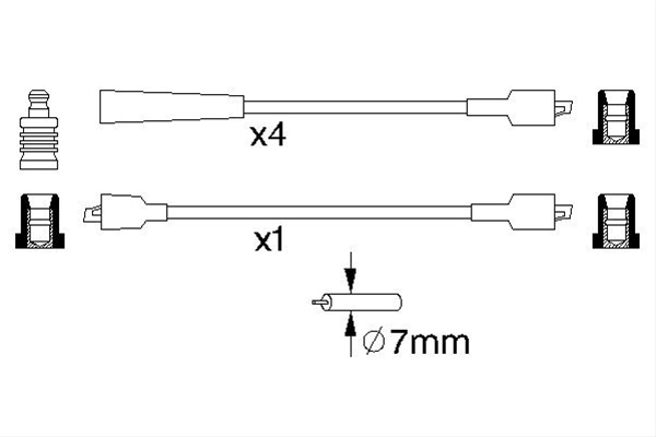 Set Cablaj Aprindere Bosch Suzuki 0 986 356 855