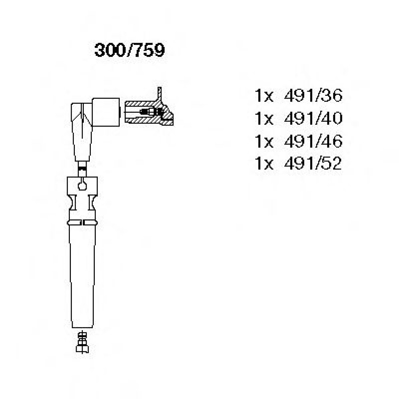 Set cablaj aprindere CHEVROLET LACETTI (J200) (2003 - 2016) BREMI 300/759 piesa NOUA