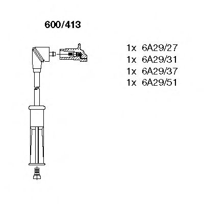 Set cablaj aprindere DACIA SANDERO (2008 - 2016) BREMI 600/413 piesa NOUA