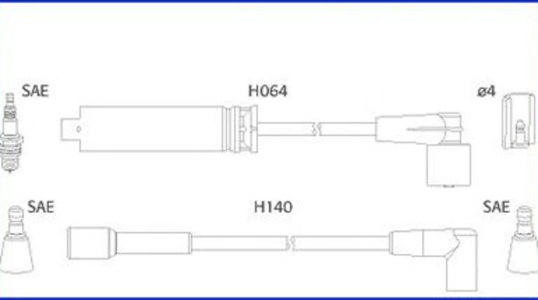 Set cablaj aprindere DAEWOO LANOS (KLAT) (1997 - 2016) HITACHI 134239 piesa NOUA