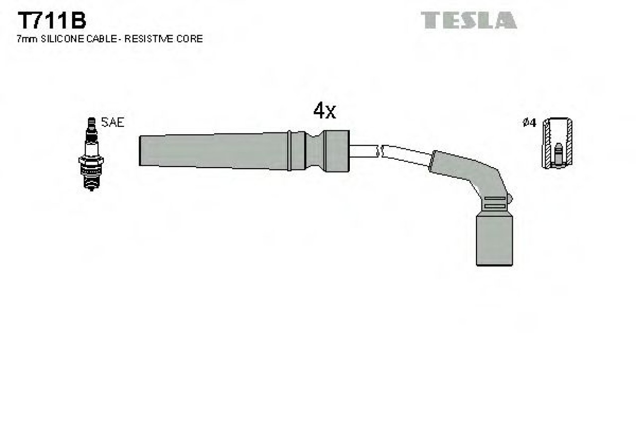 Set cablaj aprindere DAEWOO NUBIRA (KLAJ) (1997 - 2016) TESLA T711B piesa NOUA