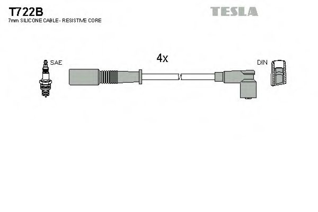 Set cablaj aprindere FIAT PUNTO (176) (1993 - 1999) TESLA T722B piesa NOUA