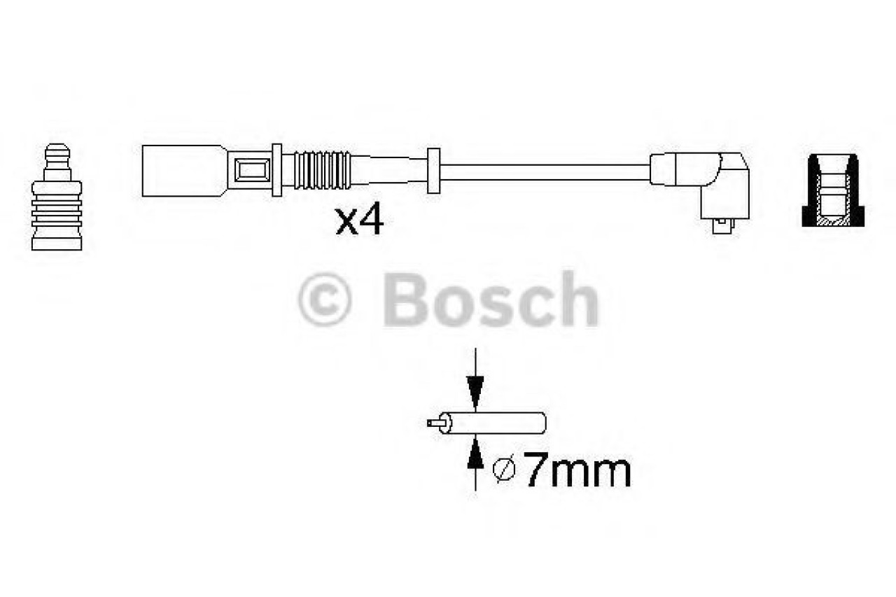 Set cablaj aprindere FIAT STRADA pick-up (178E) (1998 - 2016) BOSCH 0 986 356 754 piesa NOUA