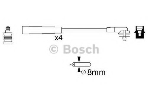 Set cablaj aprindere FORD COURIER (F3L, F5L) (1991 - 1996) BOSCH 0 986 356 700 piesa NOUA