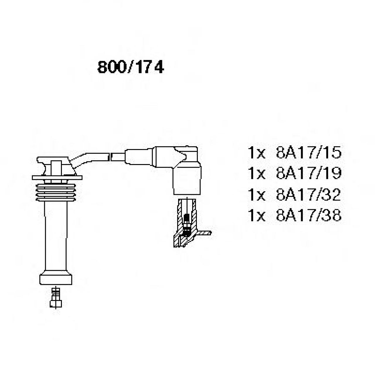 Set cablaj aprindere FORD FOCUS (DAW, DBW) (1998 - 2007) BREMI 800/174 piesa NOUA