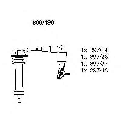 Set cablaj aprindere FORD FOCUS (DAW, DBW) (1998 - 2007) BREMI 800/190 piesa NOUA