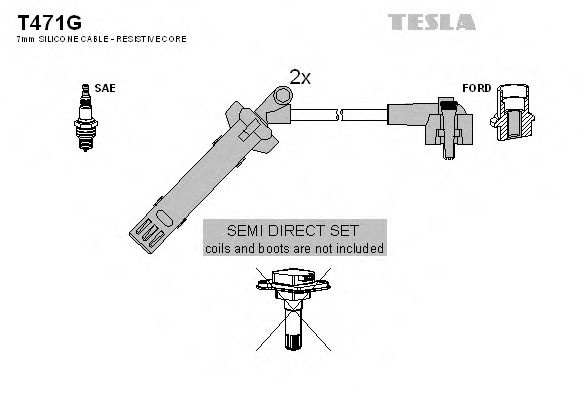 Set cablaj aprindere FORD GALAXY (WGR) (1995 - 2006) TESLA T471G piesa NOUA