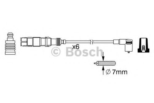 Set cablaj aprindere FORD GALAXY (WGR) (1995 - 2006) BOSCH 0 986 356 384 piesa NOUA