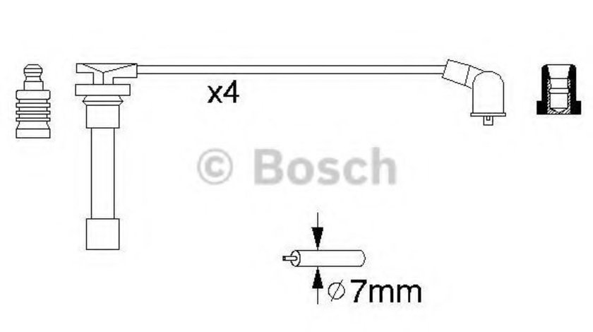 Set cablaj aprindere HONDA ACCORD VI (CG, CK) (1997 - 2003) BOSCH 0 986 356 793 piesa NOUA