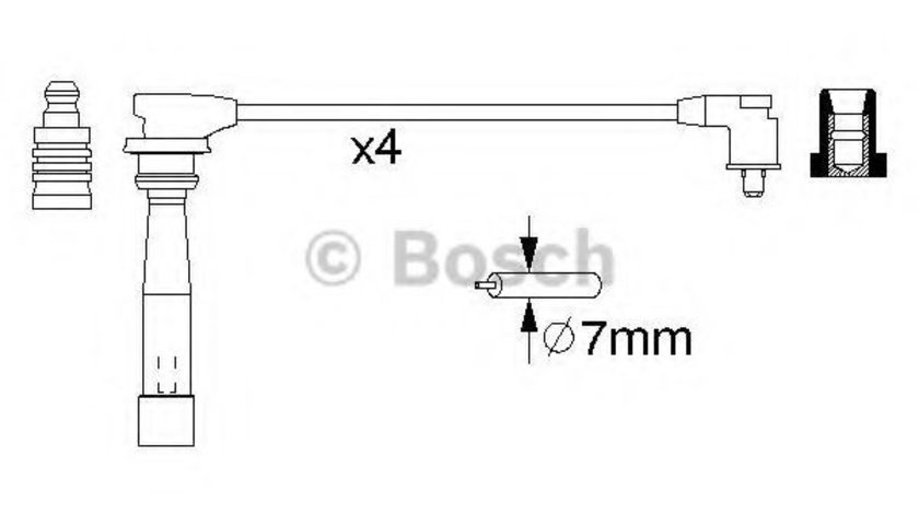 Set cablaj aprindere HYUNDAI ELANTRA limuzina (XD) (2000 - 2006) BOSCH 0 986 356 970 piesa NOUA