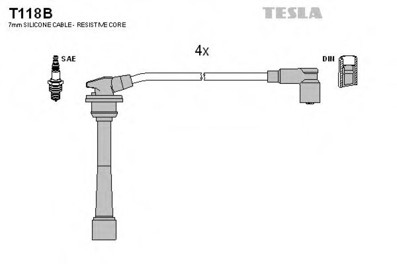 Set cablaj aprindere HYUNDAI MATRIX (FC) (2001 - 2010) TESLA T118B piesa NOUA