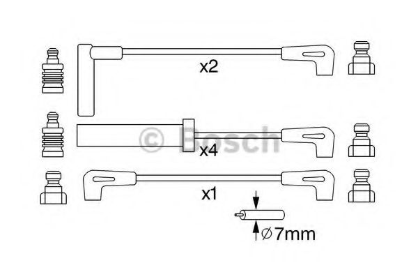 Set cablaj aprindere JEEP CHEROKEE (XJ) (1983 - 2001) BOSCH 0 986 357 229 piesa NOUA