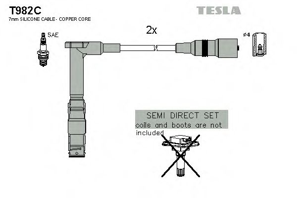 Set cablaj aprindere MERCEDES CLK (C208) (1997 - 2002) TESLA T982C piesa NOUA