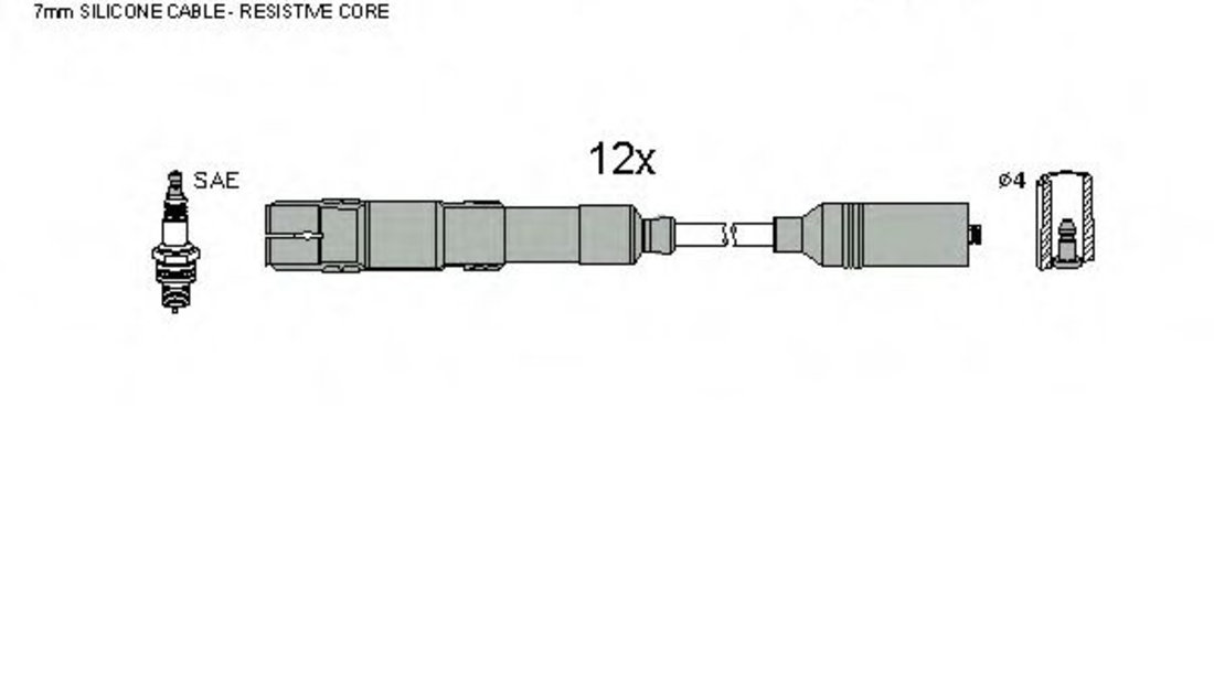 Set cablaj aprindere MERCEDES CLK (C209) (2002 - 2009) TESLA T071B piesa NOUA