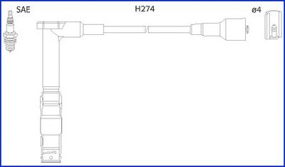 Set cablaj aprindere MERCEDES E-CLASS (W124) (1993 - 1995) HITACHI 134775 piesa NOUA