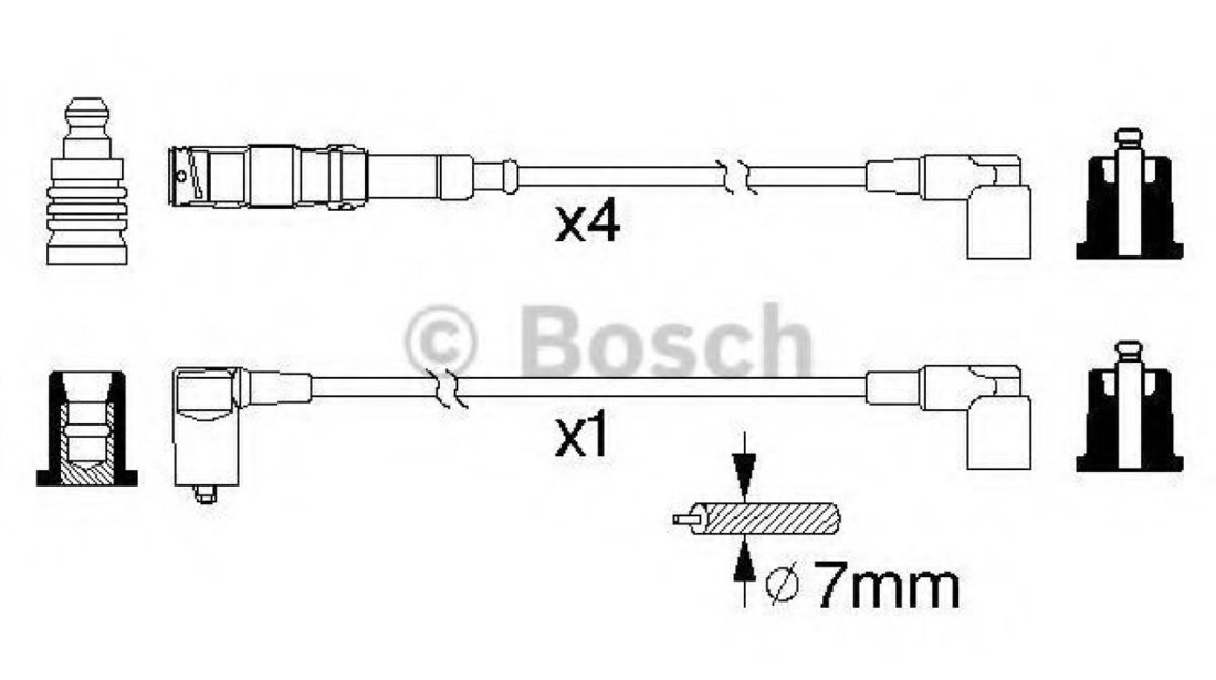 Set cablaj aprindere MERCEDES G-CLASS Cabrio (W463) (1989 - 2016) BOSCH 0 986 356 333 piesa NOUA