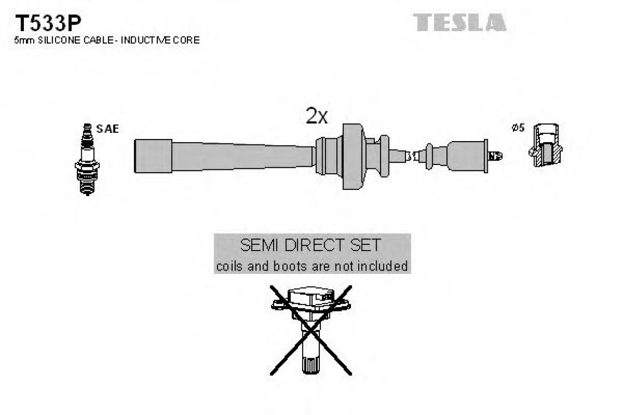 Set cablaj aprindere MITSUBISHI PAJERO II Canvas Top (V2_W, V4_W) (1990 - 2000) TESLA T533P piesa NOUA