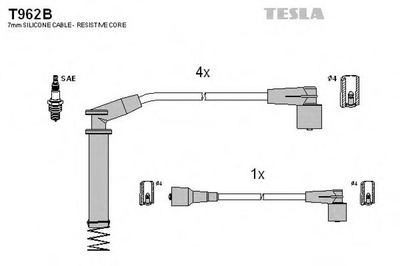 Set cablaj aprindere OPEL ASTRA F Combi (51, 52) (1991 - 1998) TESLA T962B piesa NOUA