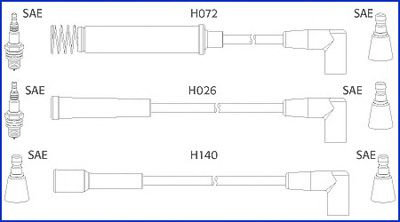 Set cablaj aprindere OPEL ASTRA F Hatchback (53, 54, 58, 59) (1991 - 1998) HITACHI 134202 piesa NOUA