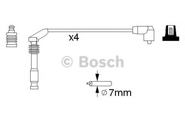 Set cablaj aprindere OPEL COMBO Tour (2001 - 2016) BOSCH 0 986 357 126 piesa NOUA