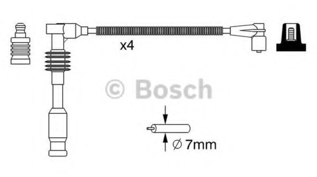 Set cablaj aprindere OPEL CORSA B (73, 78, 79) (1993 - 2002) BOSCH 0 986 357 234 piesa NOUA