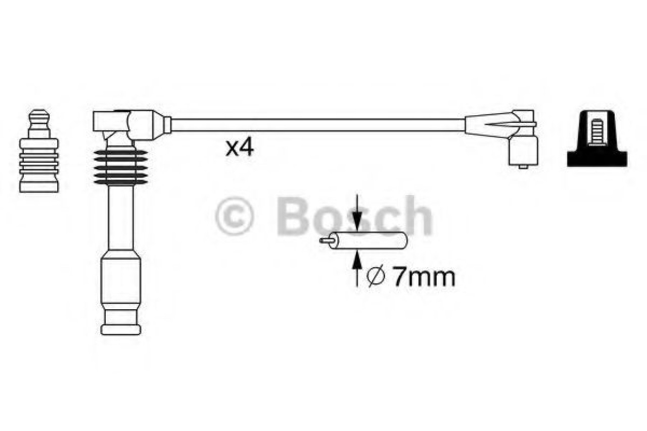 Set cablaj aprindere OPEL VECTRA B (36) (1995 - 2002) BOSCH 0 986 357 237 piesa NOUA