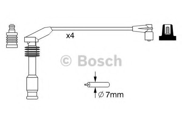 Set cablaj aprindere OPEL VECTRA B Combi (31) (1996 - 2003) BOSCH 0 986 357 226 piesa NOUA