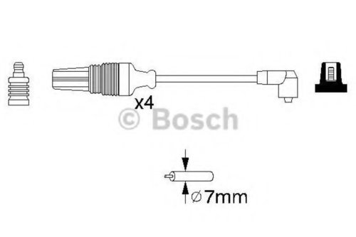 Set cablaj aprindere PEUGEOT 106 I (1A, 1C) (1991 - 1996) BOSCH 0 986 356 830 piesa NOUA