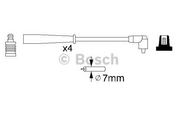 Set cablaj aprindere PEUGEOT 406 (8B) (1995 - 2005) BOSCH 0 986 356 727 piesa NOUA