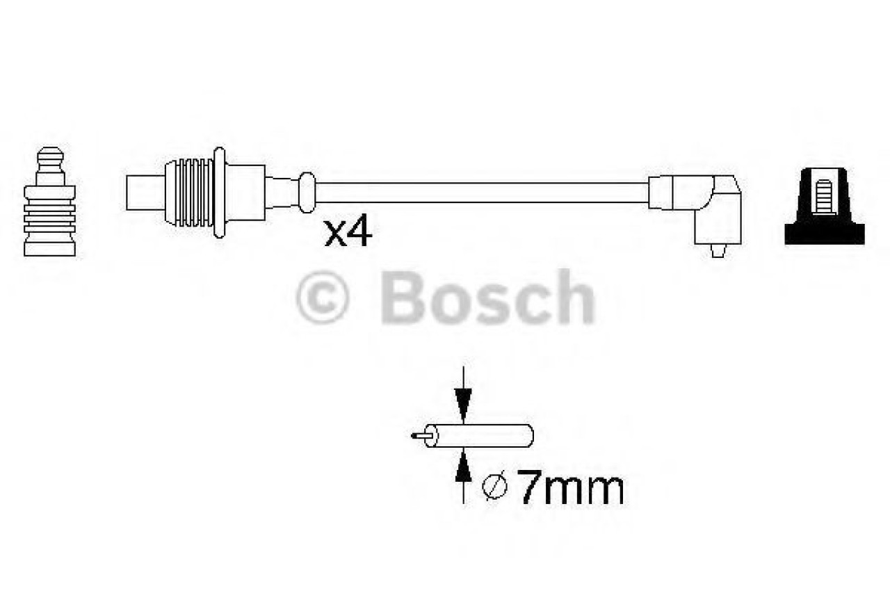 Set cablaj aprindere PEUGEOT 406 (8B) (1995 - 2005) BOSCH 0 986 356 854 piesa NOUA