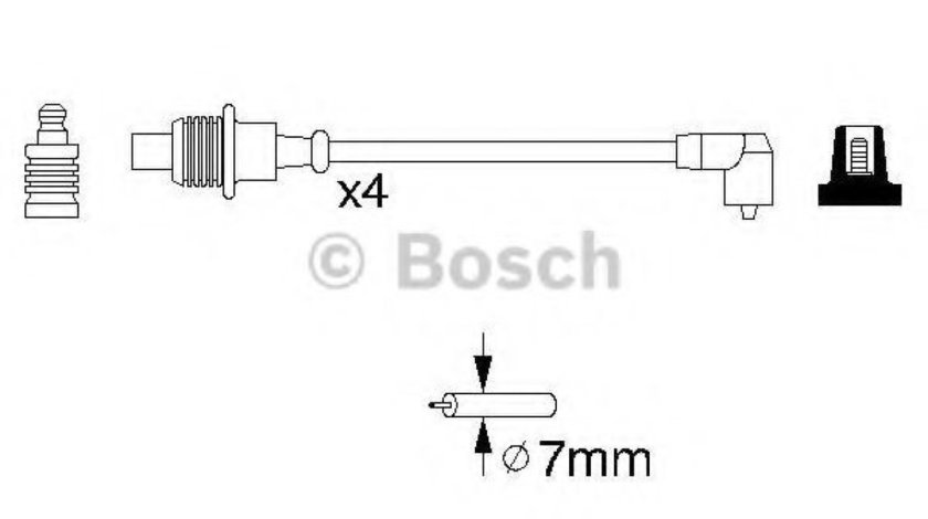 Set cablaj aprindere PEUGEOT EXPERT Van (222) (1995 - 2016) BOSCH 0 986 356 854 piesa NOUA