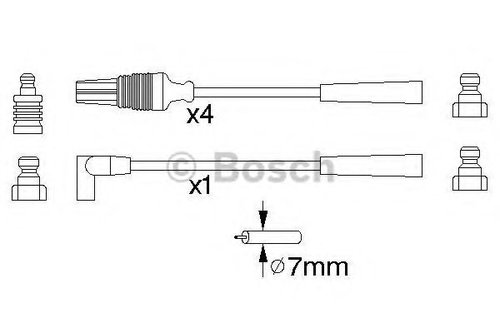 Set cablaj aprindere PEUGEOT PARTNER caroserie (5) (1996 - 2012) BOSCH 0 986 356 889 piesa NOUA