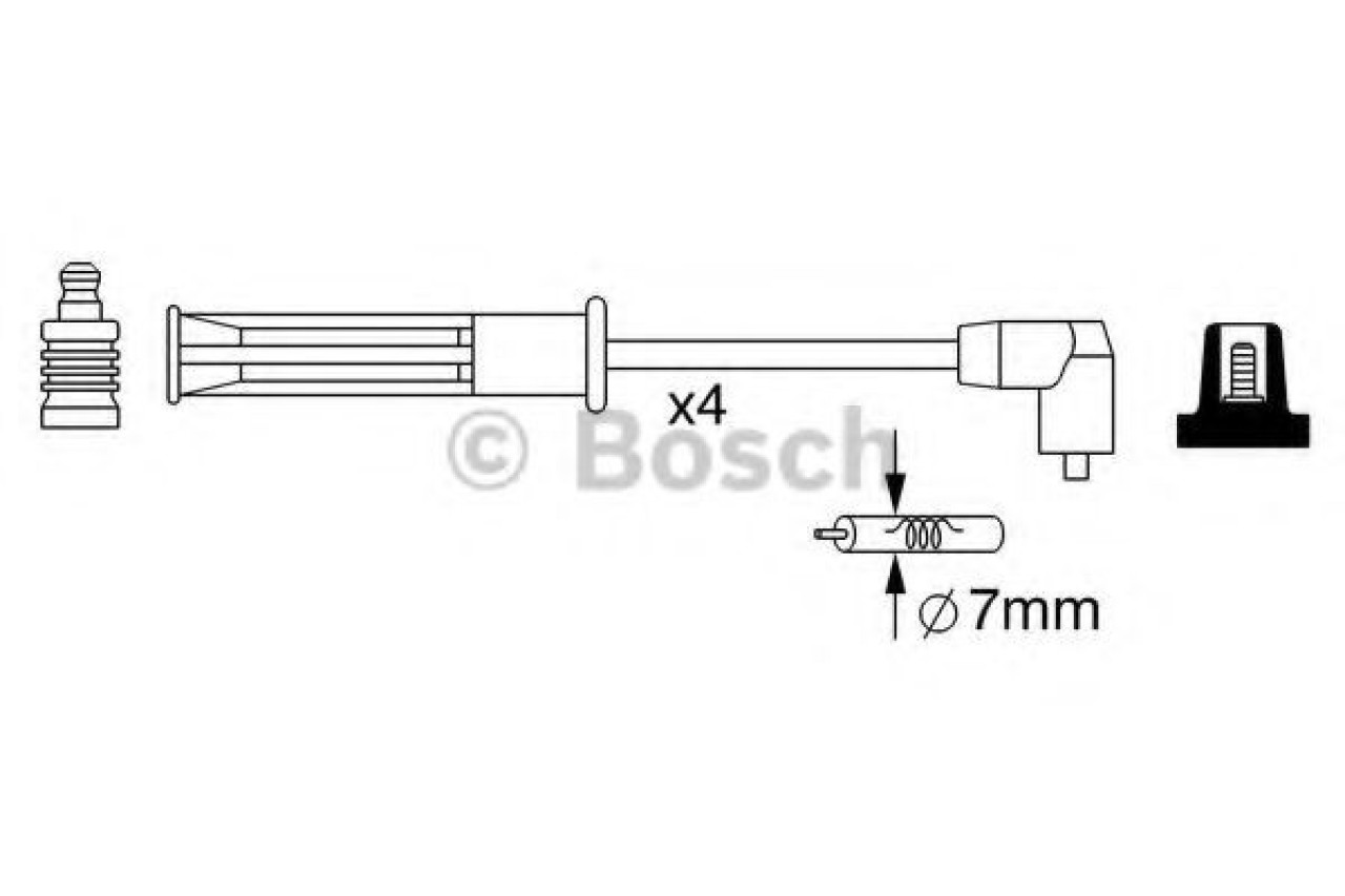 Set cablaj aprindere RENAULT CLIO I (B/C57, 5/357) (1990 - 1998) BOSCH 0 986 357 253 piesa NOUA