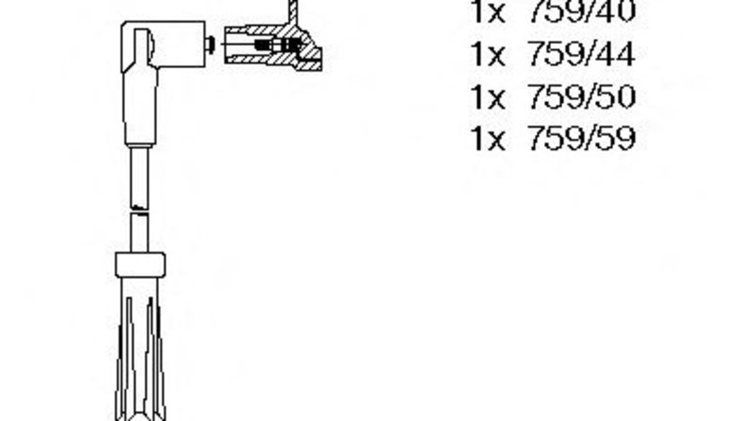 Set cablaj aprindere RENAULT CLIO I (B/C57, 5/357) (1990 - 1998) BREMI 600/205 piesa NOUA