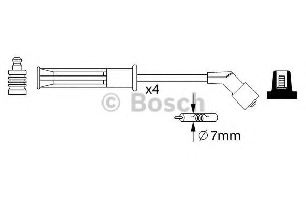 Set cablaj aprindere RENAULT CLIO II (BB0/1/2, CB0/1/2) (1998 - 2005) BOSCH 0 986 357 255 piesa NOUA