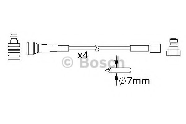 Set cablaj aprindere RENAULT ESPACE III (JE0) (1996 - 2002) BOSCH 0 986 357 210 piesa NOUA