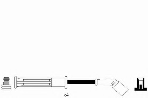 Set cablaj aprindere RENAULT KANGOO (KC0/1) (1997 - 2007) NGK 4081 piesa NOUA