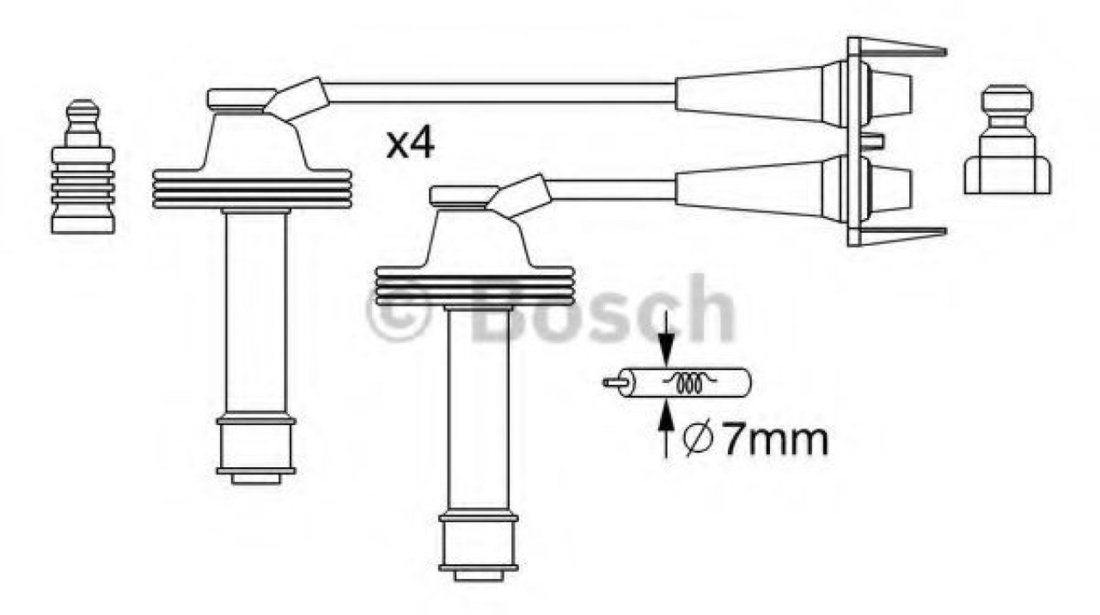 Set cablaj aprindere RENAULT LAGUNA I (B56, 556) (1993 - 2001) BOSCH 0 986 357 238 piesa NOUA