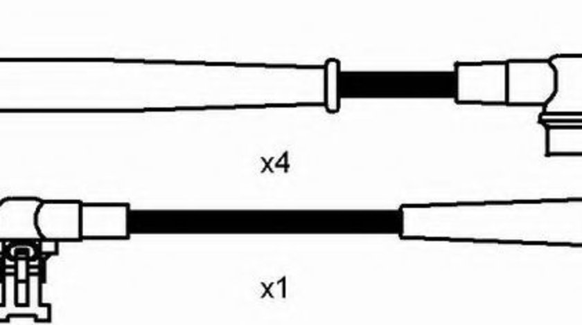 Set cablaj aprindere RENAULT MEGANE I (BA0/1) (1995 - 2004) NGK 7368 piesa NOUA