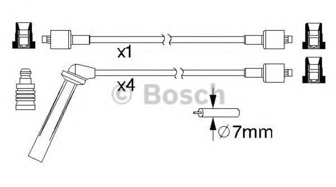 Set cablaj aprindere SAAB 9-3 Cabriolet (YS3D) (1998 - 2003) BOSCH 0 986 357 161 piesa NOUA