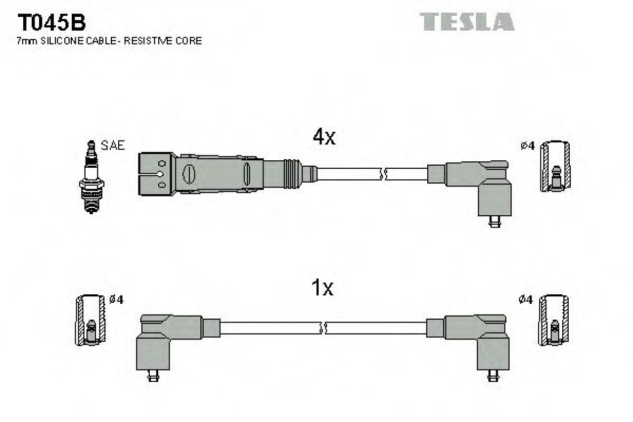 Set cablaj aprindere SEAT IBIZA II (6K1) (1993 - 1999) TESLA T045B piesa NOUA