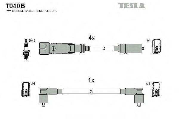 Set cablaj aprindere SEAT IBIZA II (6K1) (1993 - 1999) TESLA T040B piesa NOUA