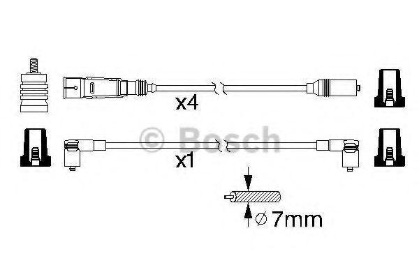 Set cablaj aprindere SEAT TOLEDO I (1L) (1991 - 1999) BOSCH 0 986 356 338 piesa NOUA