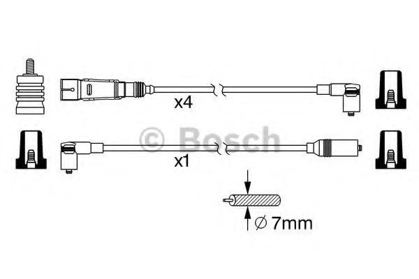 Set cablaj aprindere SEAT TOLEDO I (1L) (1991 - 1999) BOSCH 0 986 356 342 piesa NOUA