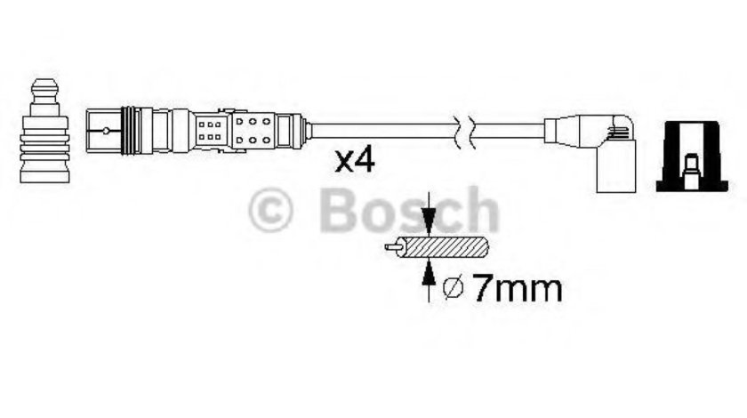 Set cablaj aprindere SKODA FABIA I Limuzina (6Y3) (1999 - 2007) BOSCH 0 986 356 331 piesa NOUA