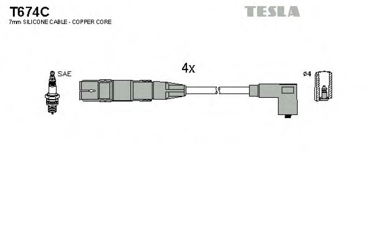 Set cablaj aprindere SKODA OCTAVIA I (1U2) (1996 - 2010) TESLA T674C piesa NOUA