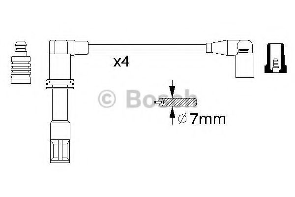 Set cablaj aprindere SKODA OCTAVIA I (1U2) (1996 - 2010) BOSCH 0 986 356 308 piesa NOUA