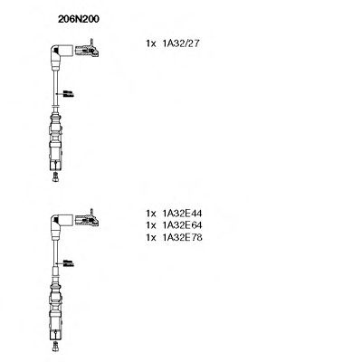 Set cablaj aprindere SKODA OCTAVIA I Combi (1U5) (1998 - 2010) BREMI 206N200 piesa NOUA