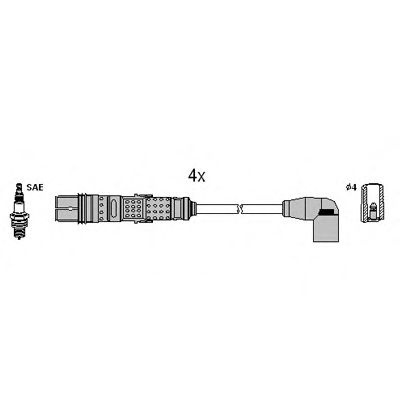 Set cablaj aprindere SKODA YETI (5L) (2009 - 2016) HITACHI 134961 piesa NOUA