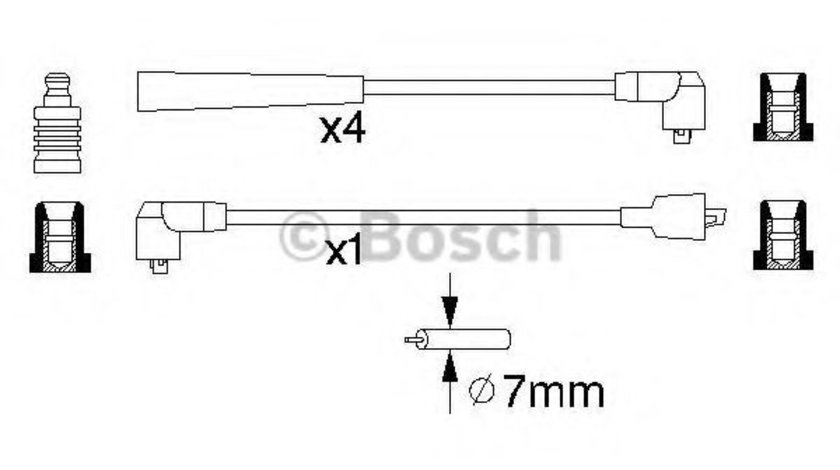 Set cablaj aprindere SUZUKI SWIFT II Hatchback (EA, MA) (1989 - 2005) BOSCH 0 986 356 841 piesa NOUA